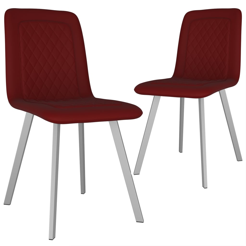vidaXL Eetkamerstoelen 2 st fluweel blauw