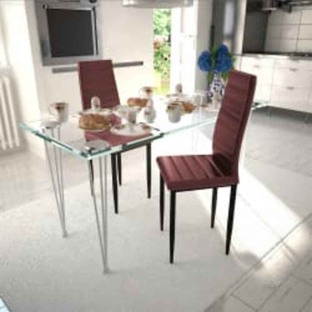 vidaXL Eetkamerstoelen 4 st kunstleer zwart