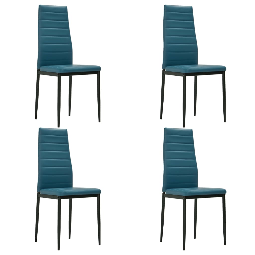 vidaXL Eetkamerstoelen 4 st kunstleer zwart