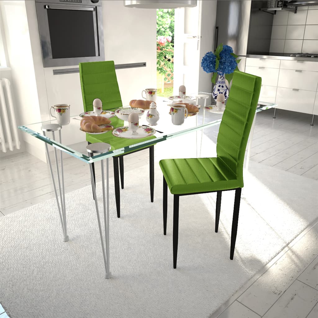 vidaXL Eetkamerstoelen 4 st kunstleer zwart