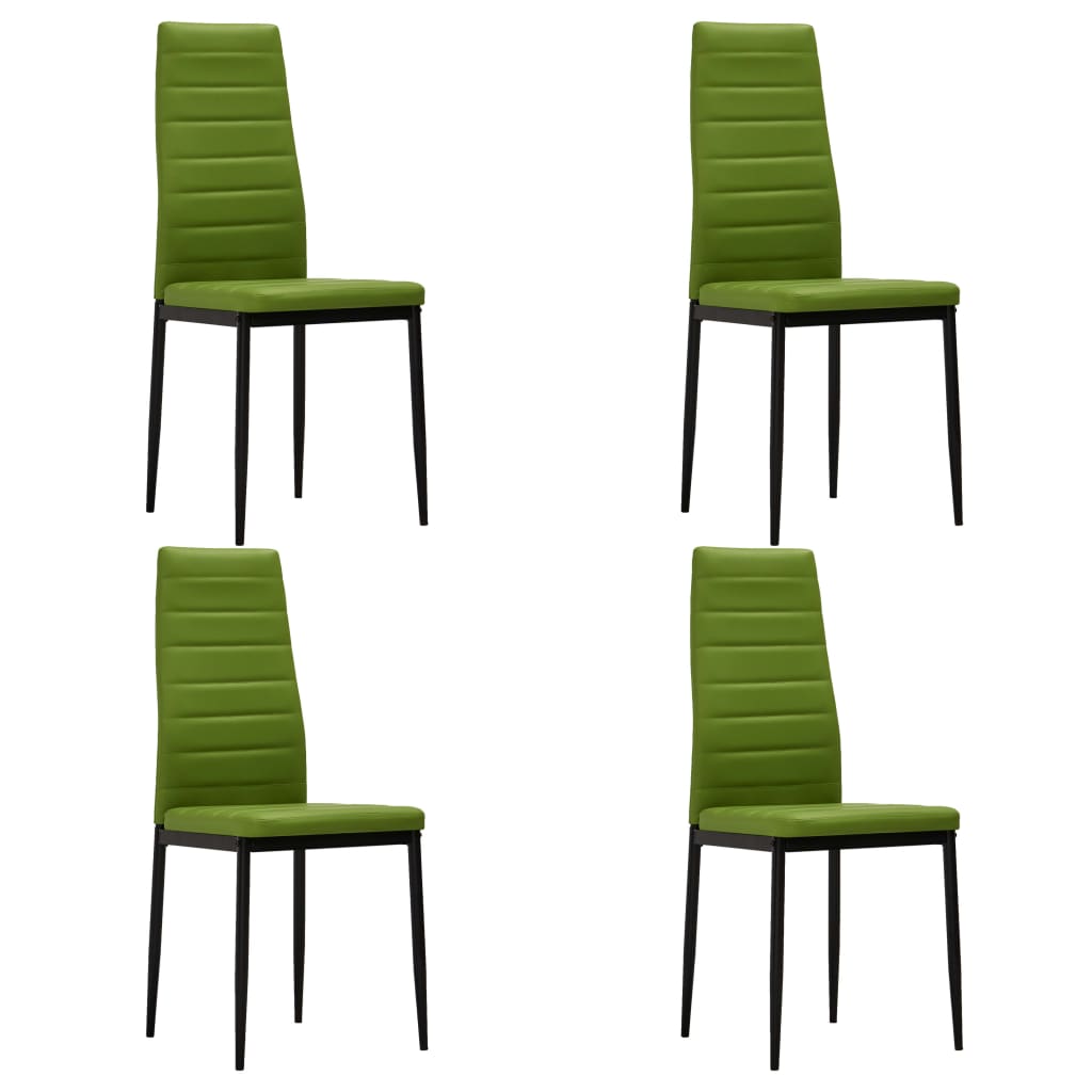 vidaXL Eetkamerstoelen 4 st kunstleer zwart