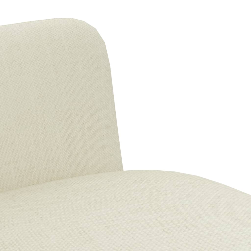 vidaXL Eetkamerstoelen 2 st stof crèmekleurig