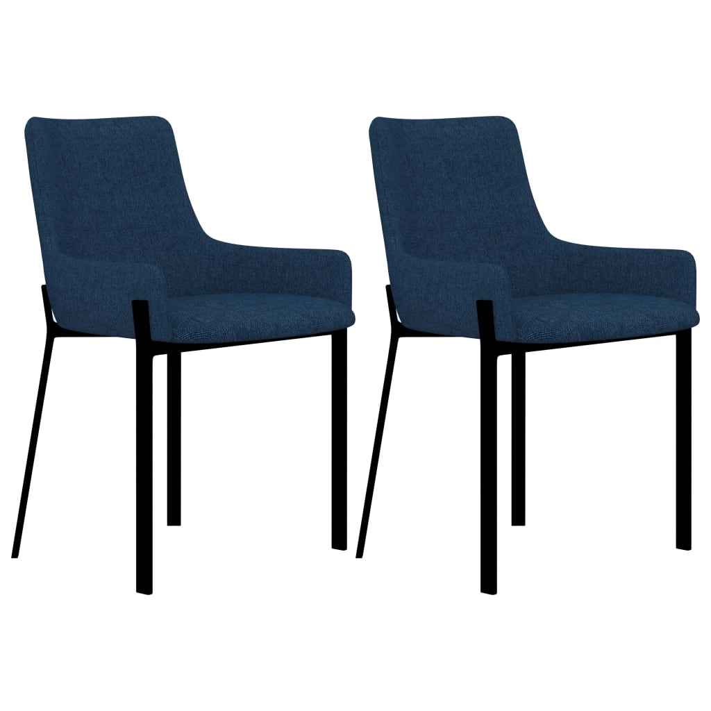 vidaXL Eetkamerstoelen 2 st stof crèmekleurig