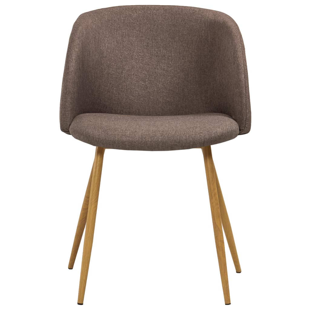 vidaXL Eetkamerstoelen 2 st stof bruin