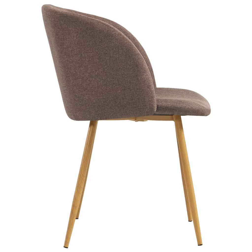 vidaXL Eetkamerstoelen 2 st stof bruin