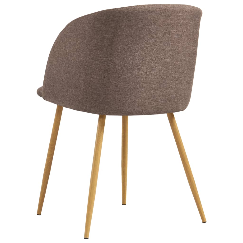 vidaXL Eetkamerstoelen 2 st stof bruin