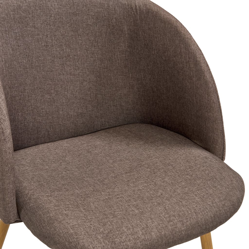 vidaXL Eetkamerstoelen 2 st stof bruin
