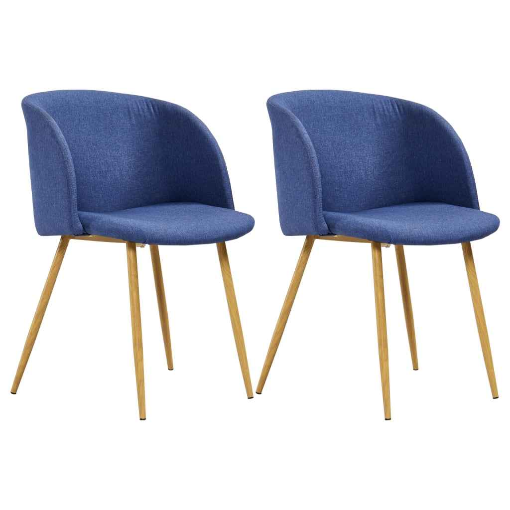 vidaXL Eetkamerstoelen 2 st stof bruin