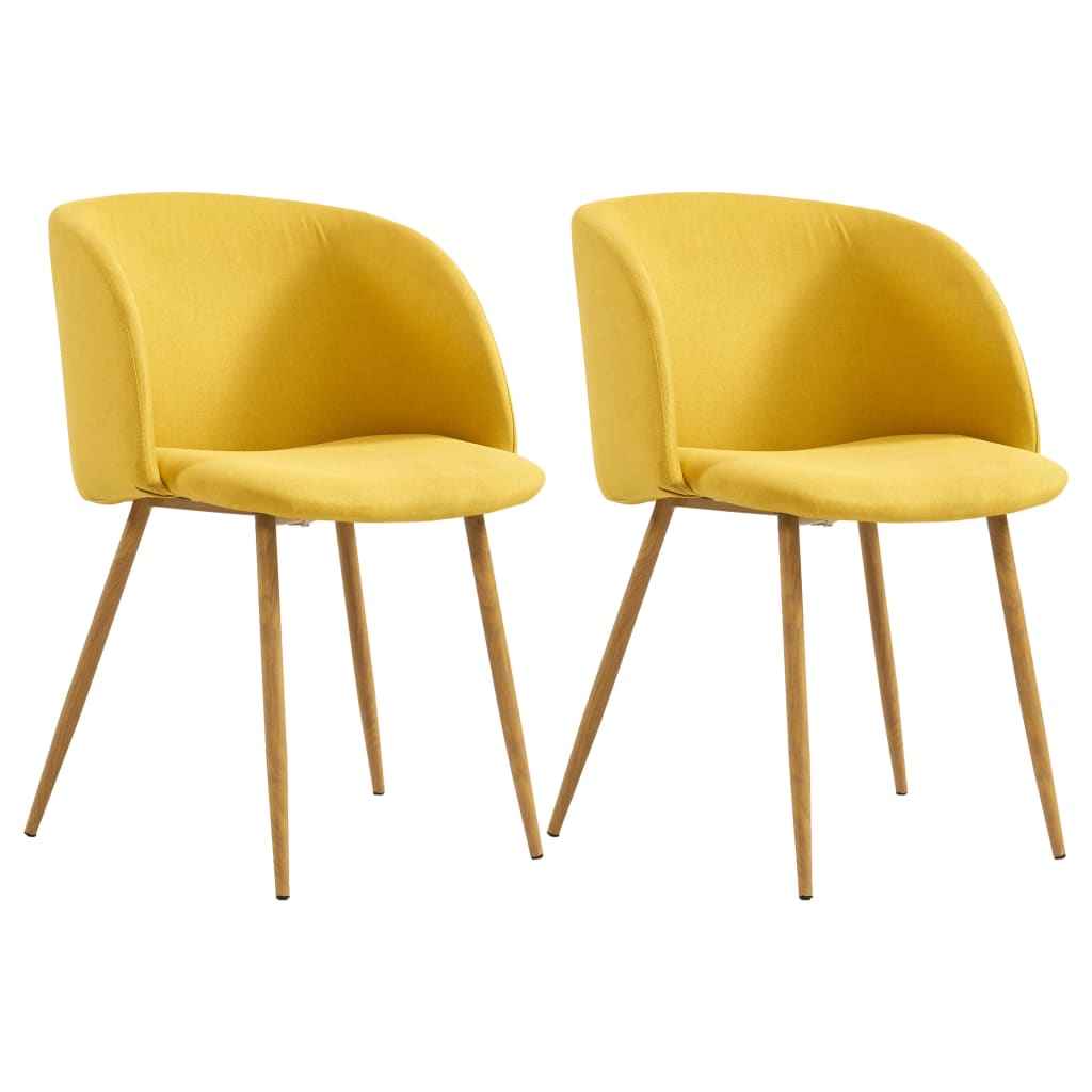 vidaXL Eetkamerstoelen 2 st stof bruin