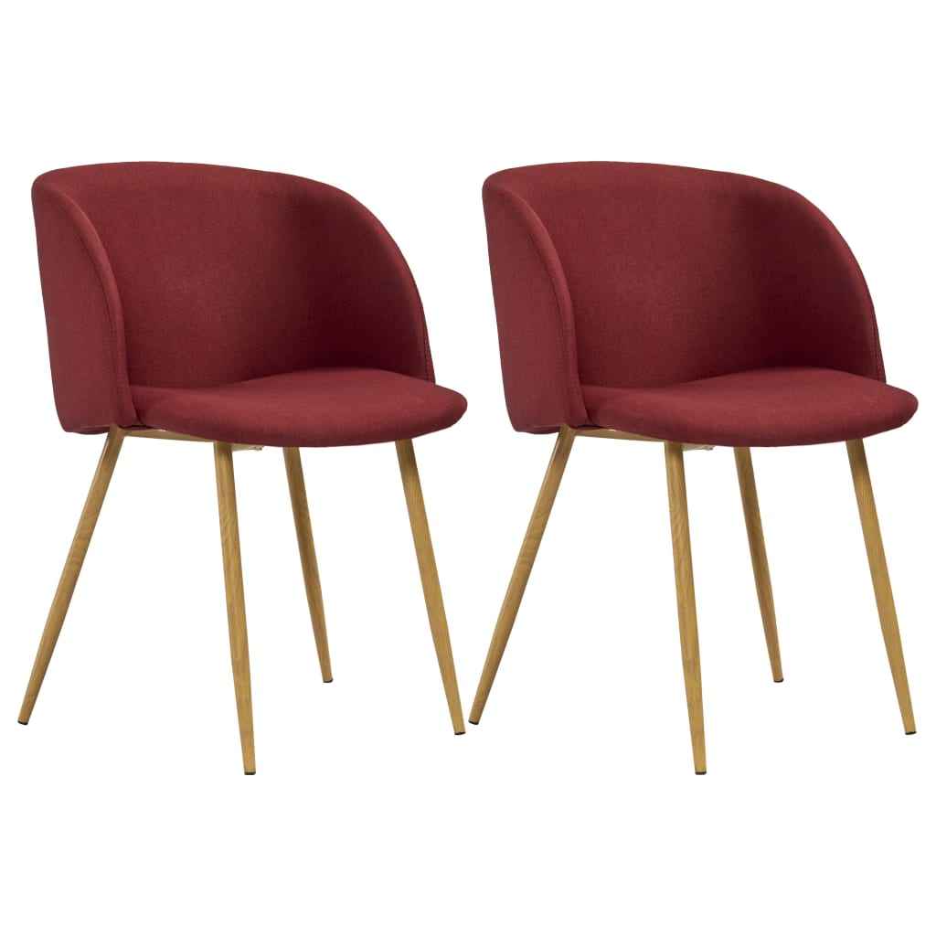 vidaXL Eetkamerstoelen 2 st stof bruin