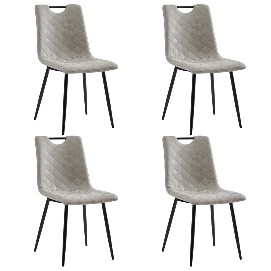 vidaXL Eetkamerstoelen 2 st kunstleer donkerbruin