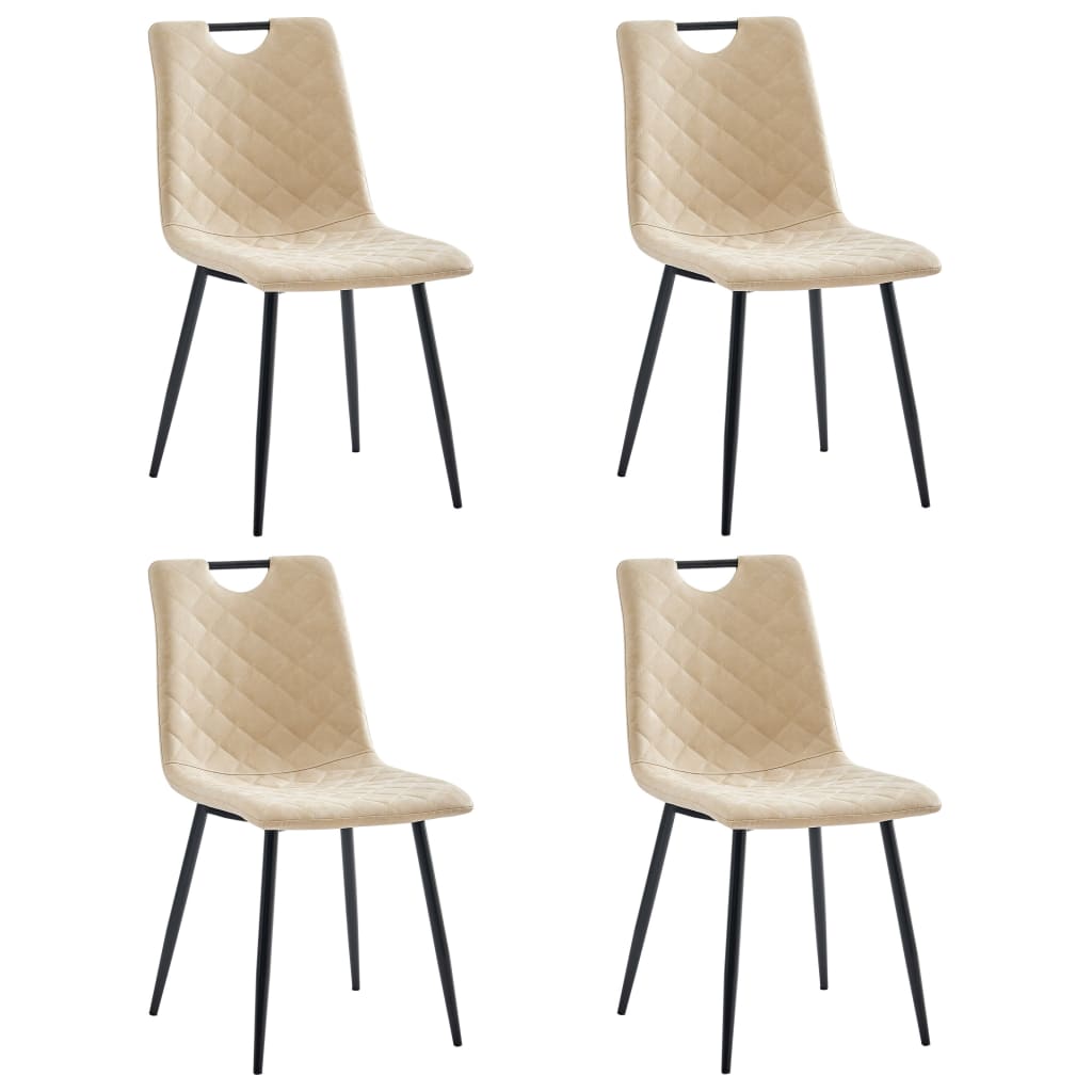 vidaXL Eetkamerstoelen 2 st kunstleer donkerbruin