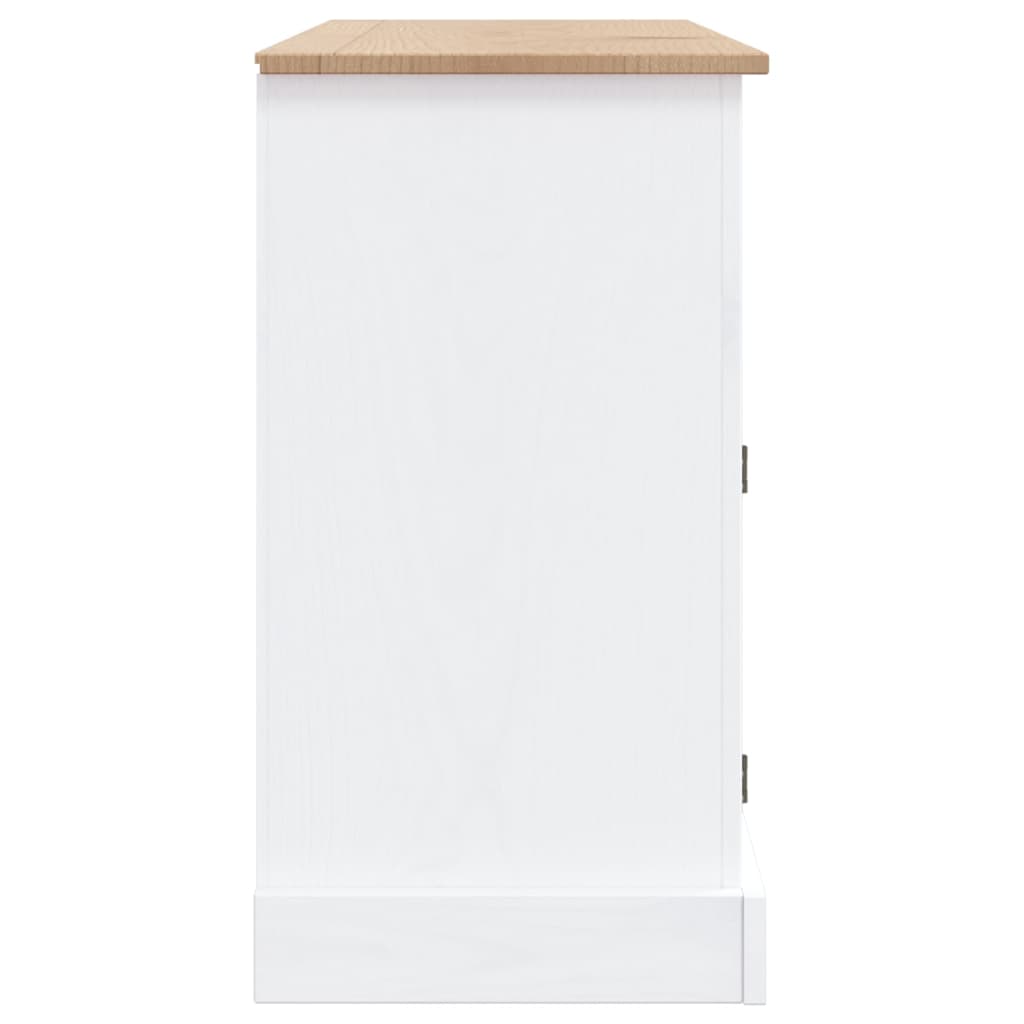 vidaXL Dressoir 132x43x78 cm Mexicaans grenenhout Corona-stijl grijs