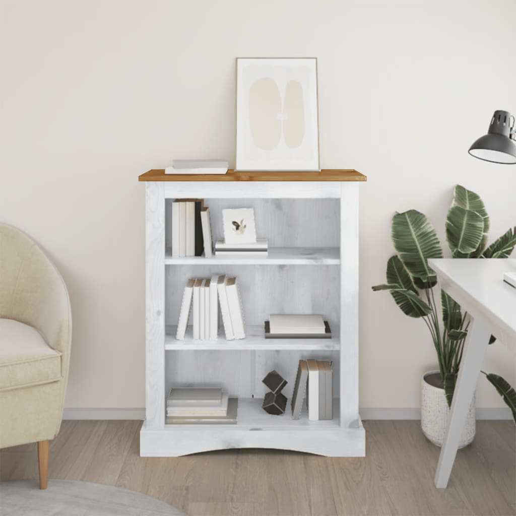 vidaXL Boekenkast 3 planken 81x29x100 cm grenenhout Corona-stijl grijs