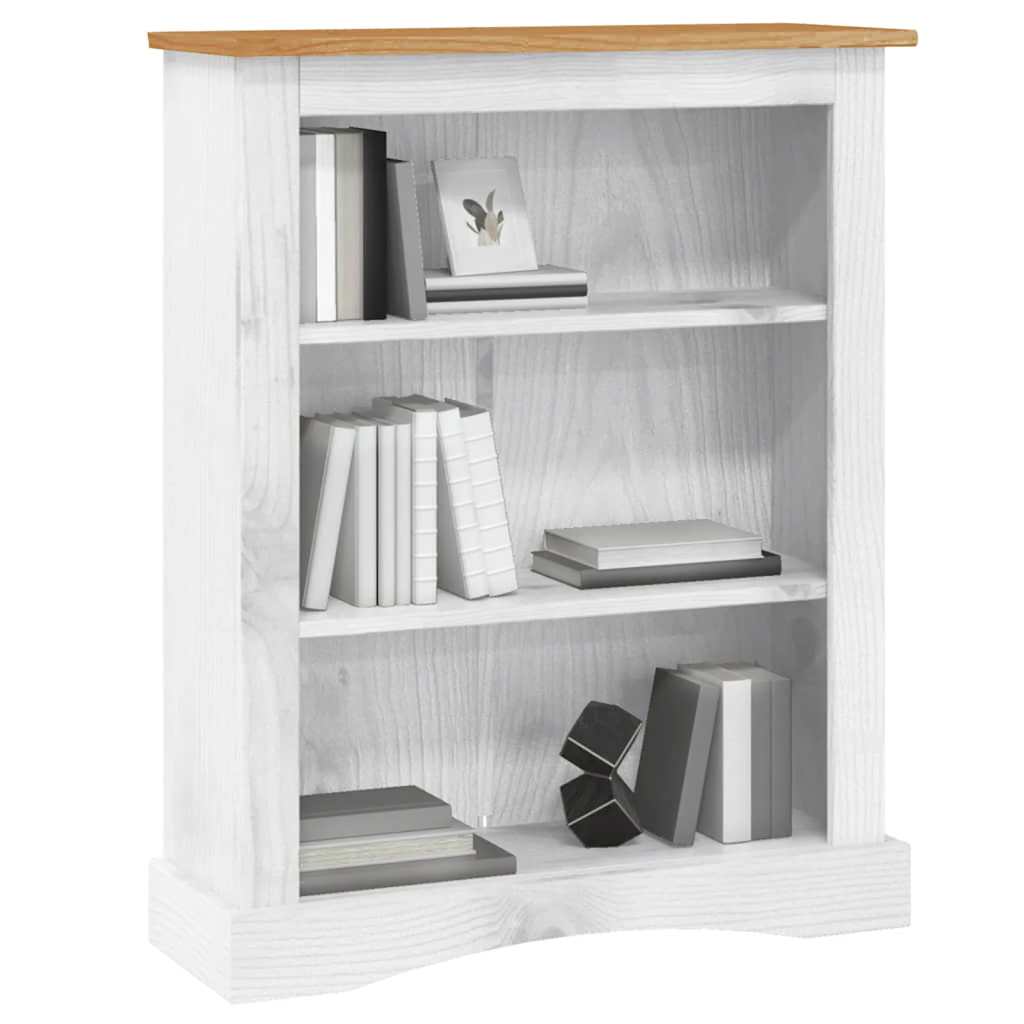 vidaXL Boekenkast 3 planken 81x29x100 cm grenenhout Corona-stijl grijs