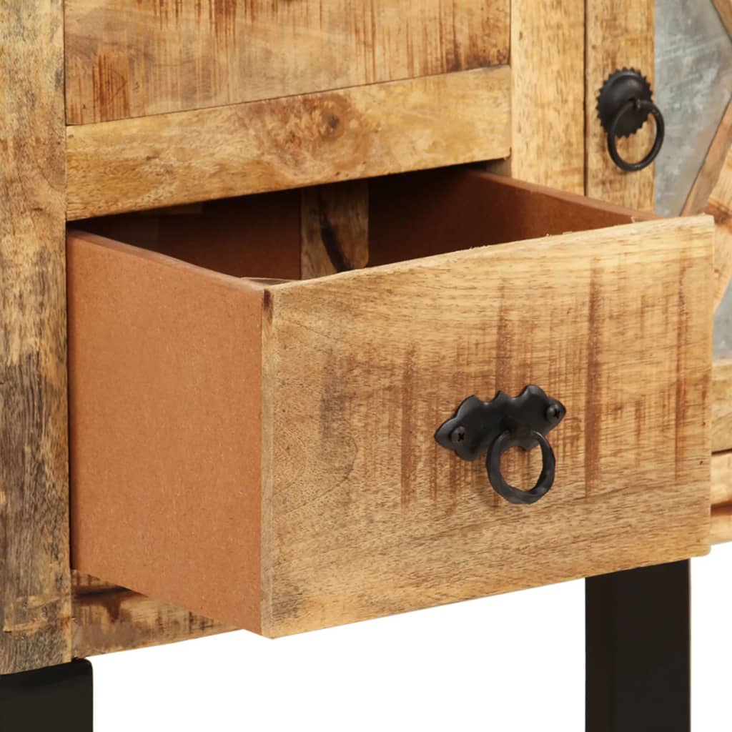 vidaXL Dressoir 110x30x74 cm ruw mangohout