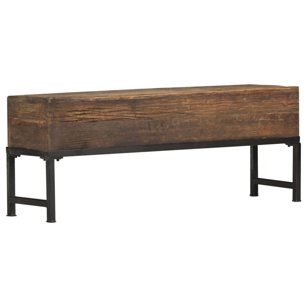vidaXL Bankje 120 cm massief gerecycled hout