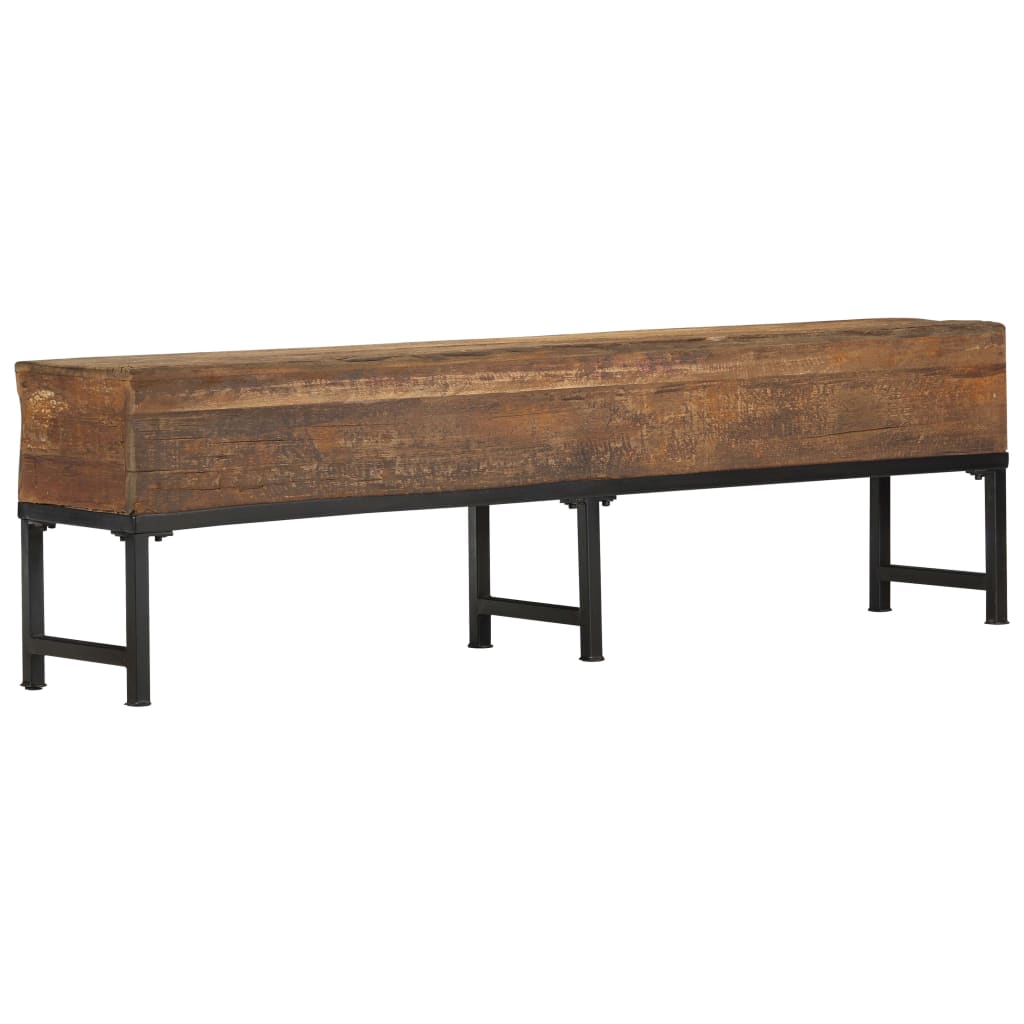 vidaXL Bankje 120 cm massief gerecycled hout