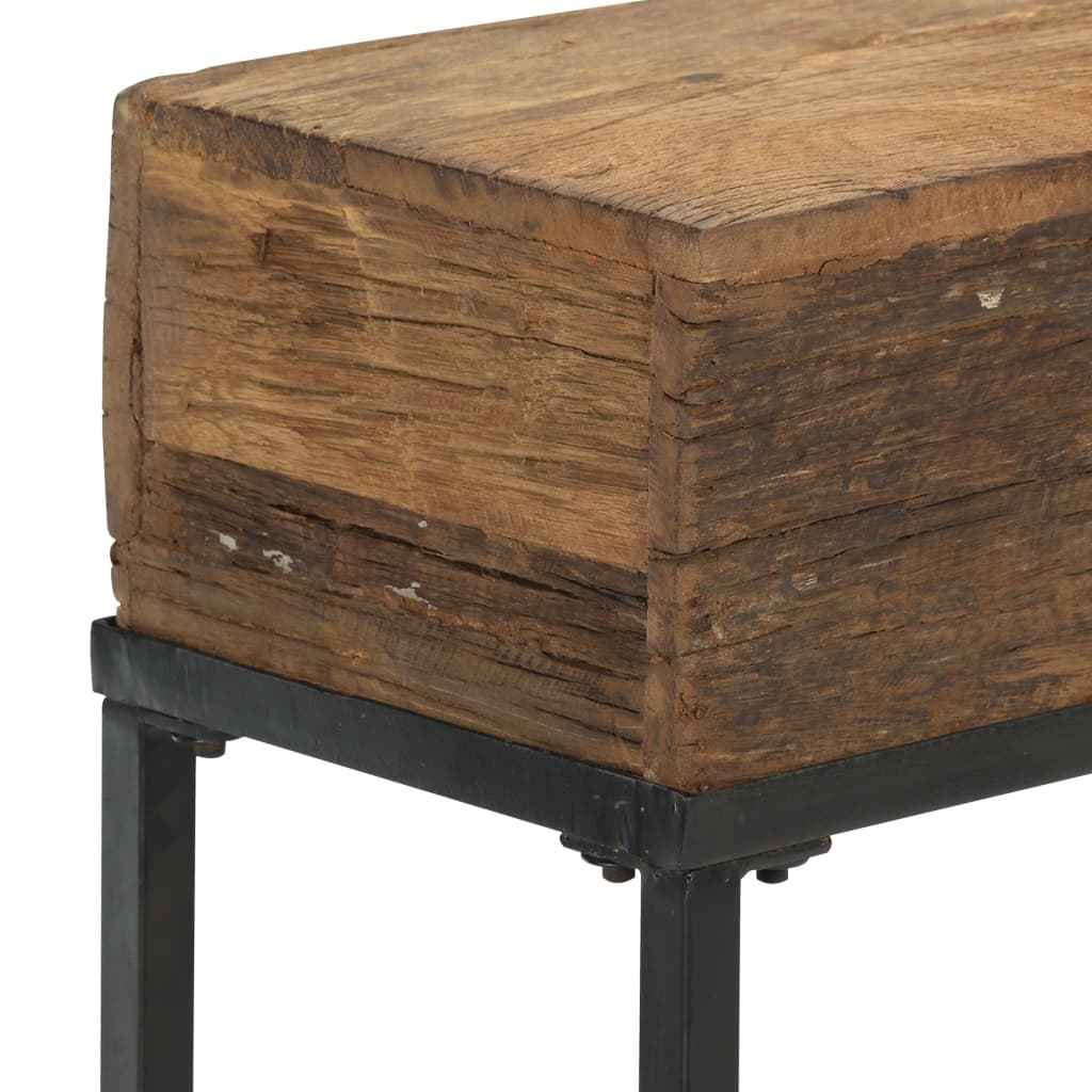 vidaXL Wandtafel 120x30x80 cm massief gerecycled hout