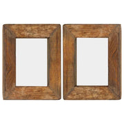 vidaXL Fotolijsten 2 st 23x28 cm massief gerecycled hout en glas