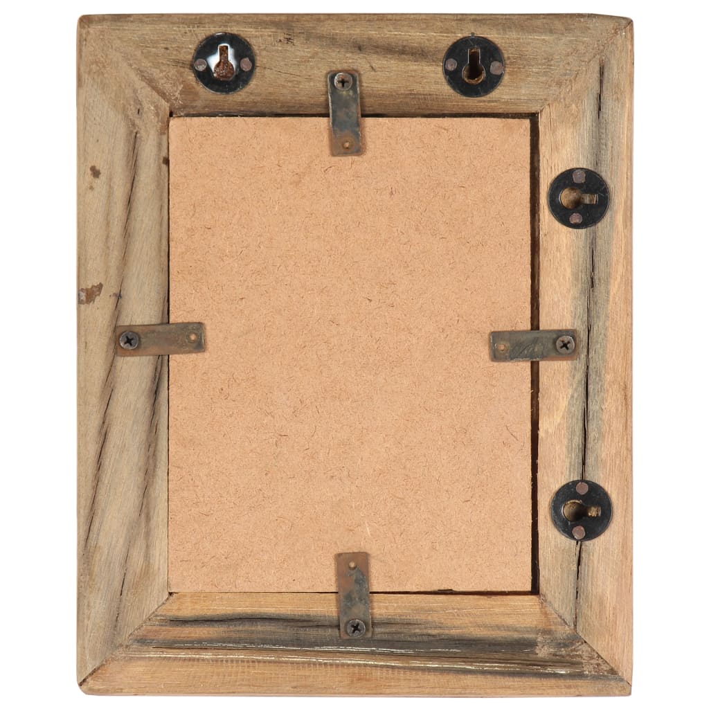 vidaXL Fotolijsten 2 st 23x28 cm massief gerecycled hout en glas