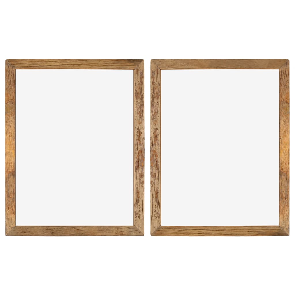 vidaXL Fotolijsten 2 st 23x28 cm massief gerecycled hout en glas