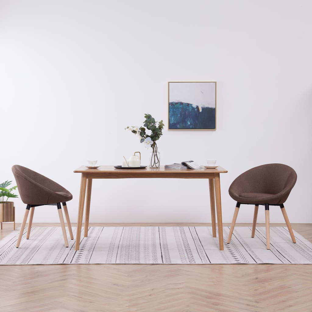 vidaXL Eetkamerstoel stof lichtgrijs