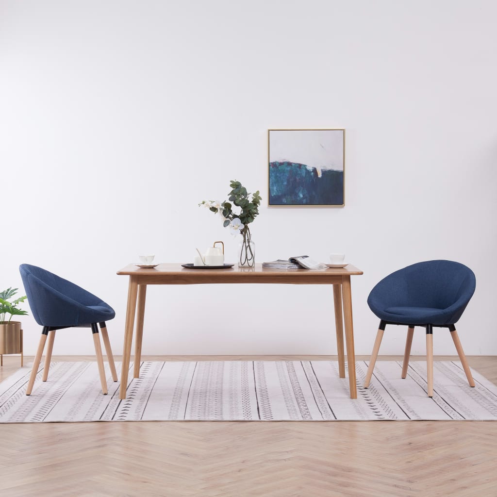 vidaXL Eetkamerstoel stof lichtgrijs