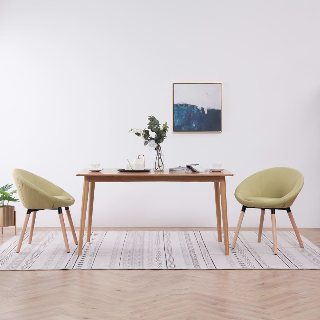 vidaXL Eetkamerstoel stof lichtgrijs