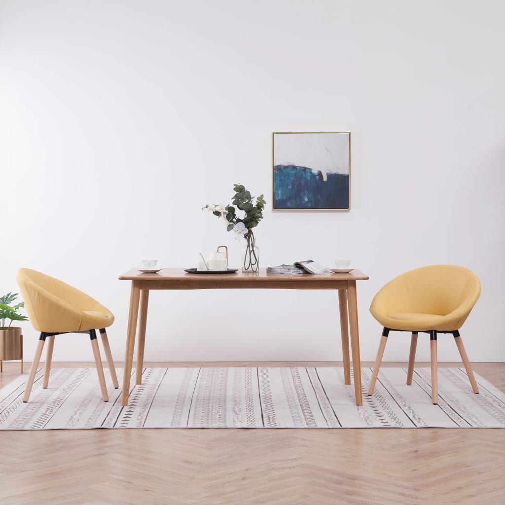 vidaXL Eetkamerstoel stof lichtgrijs