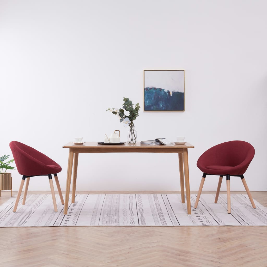 vidaXL Eetkamerstoel stof lichtgrijs
