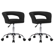 vidaXL Eetkamerstoelen 2 st kunstleer zwart