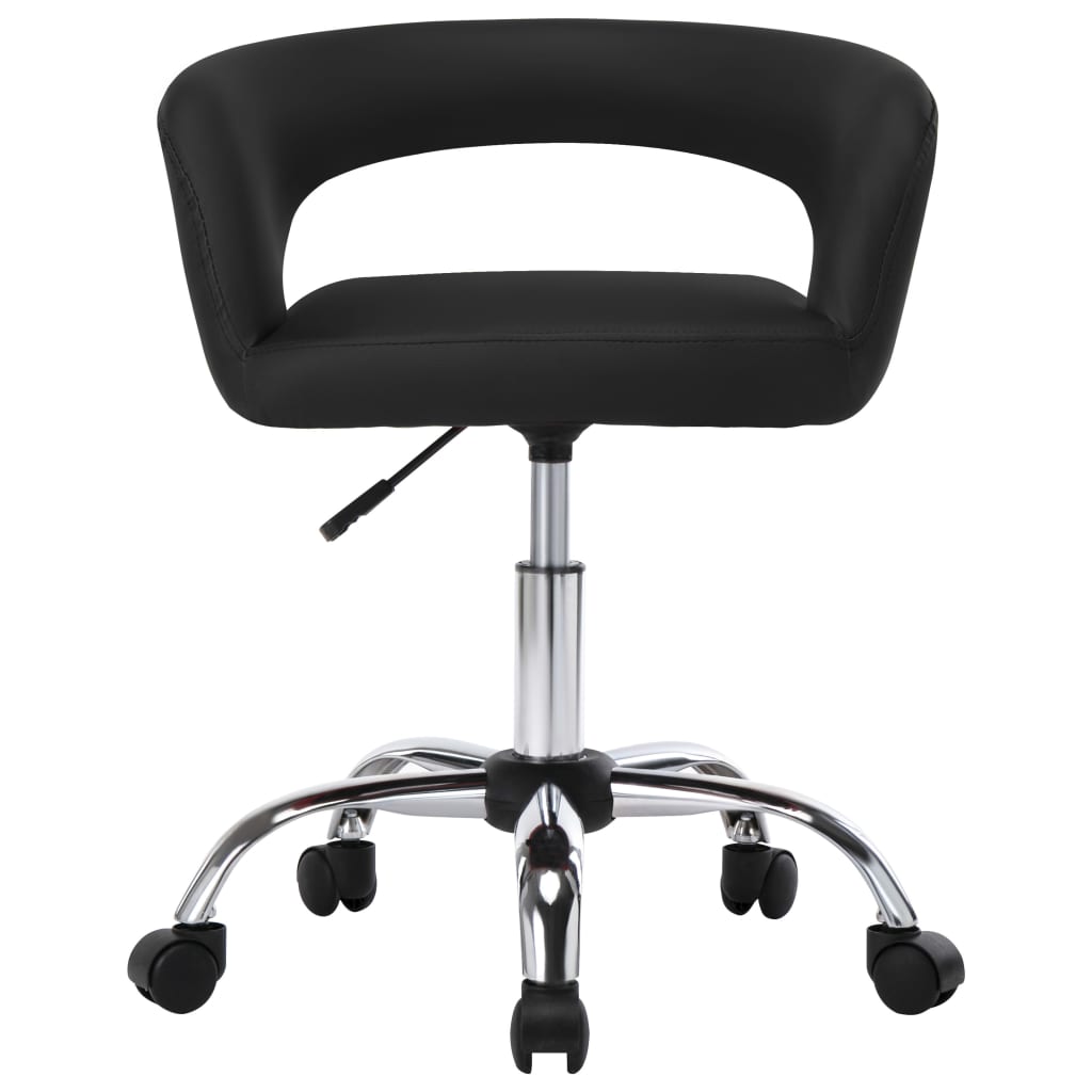 vidaXL Eetkamerstoelen 2 st kunstleer zwart