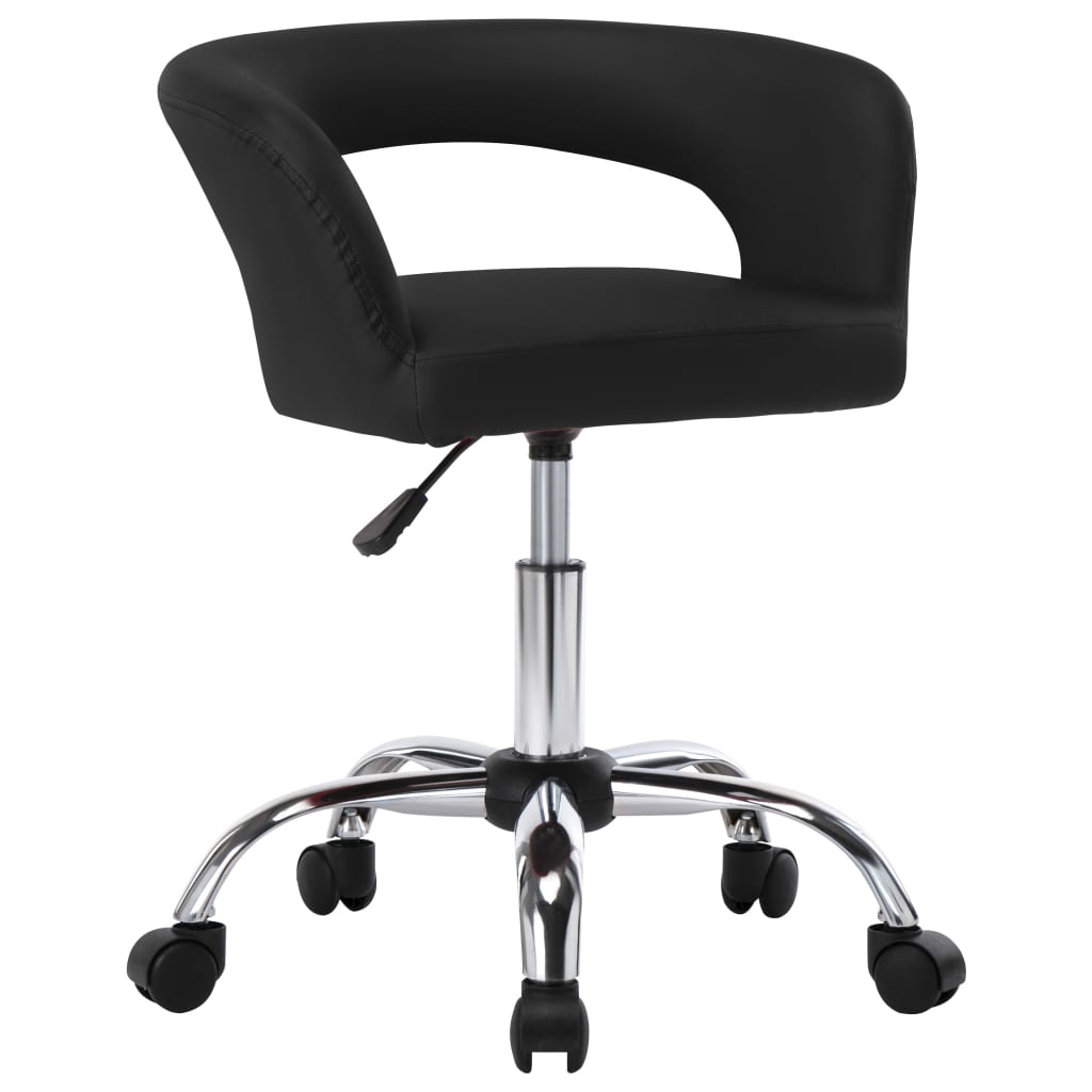 vidaXL Eetkamerstoelen 2 st kunstleer zwart