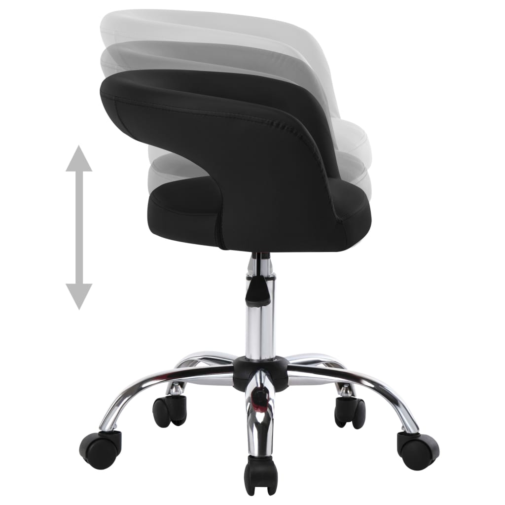 vidaXL Eetkamerstoelen 2 st kunstleer zwart