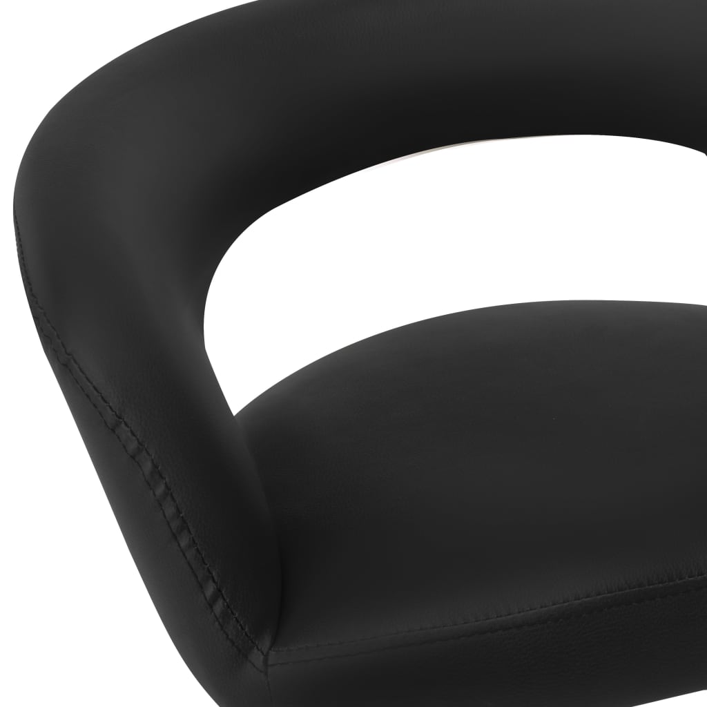 vidaXL Eetkamerstoelen 2 st kunstleer zwart