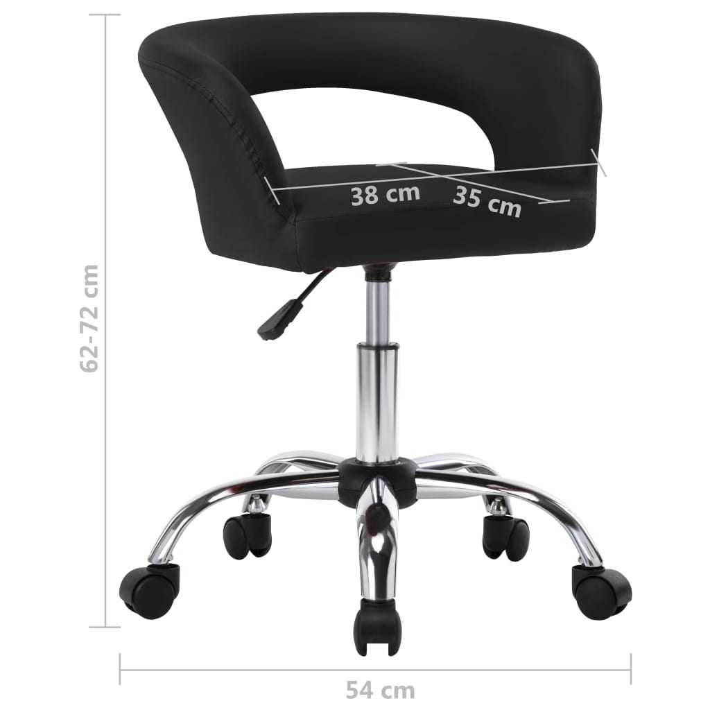 vidaXL Eetkamerstoelen 2 st kunstleer zwart