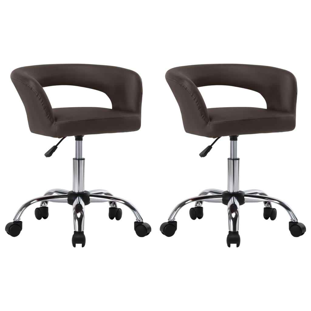 vidaXL Eetkamerstoelen 2 st kunstleer zwart