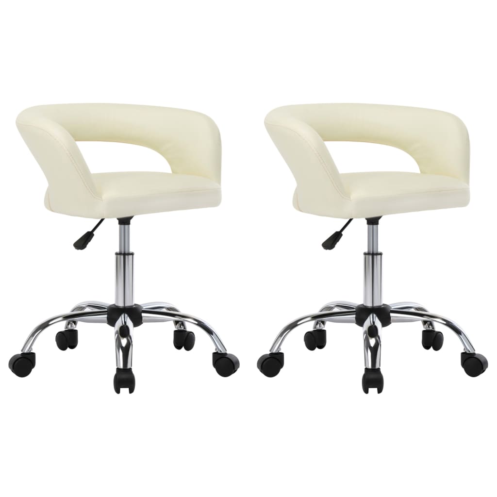 vidaXL Eetkamerstoelen 2 st kunstleer zwart