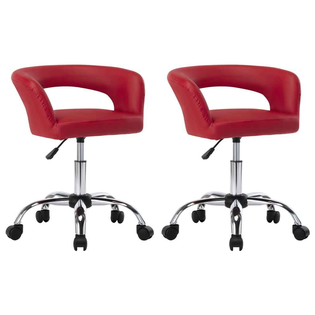 vidaXL Eetkamerstoelen 2 st kunstleer zwart