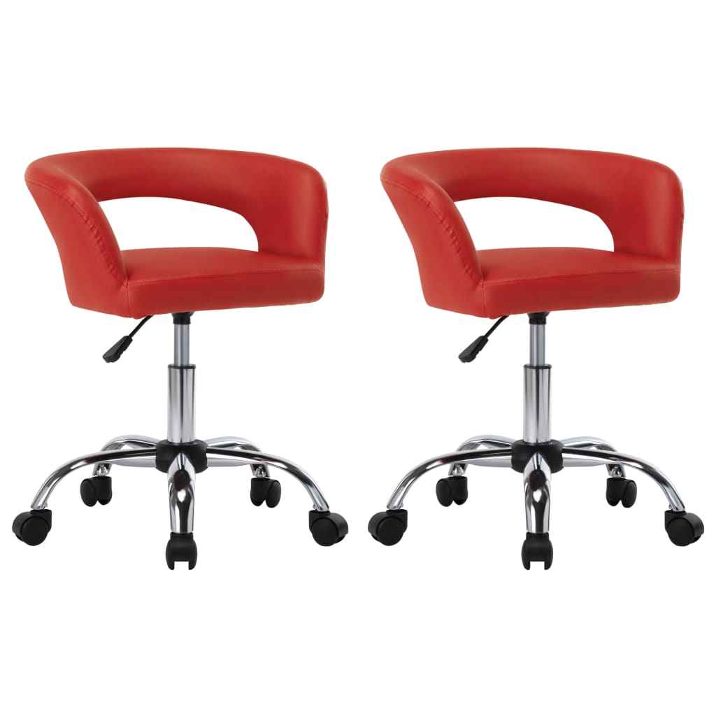 vidaXL Eetkamerstoelen 2 st kunstleer zwart