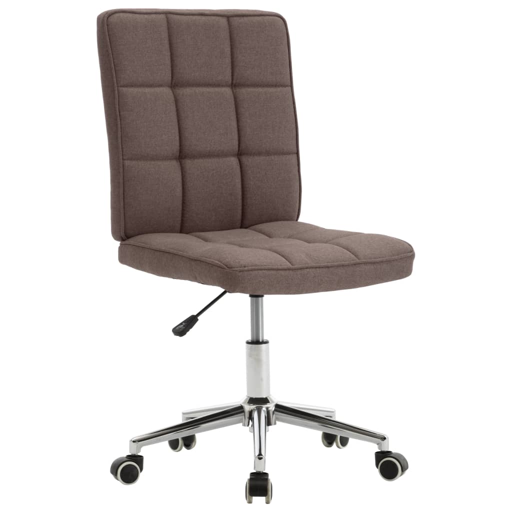 vidaXL Eetkamerstoel stof taupe