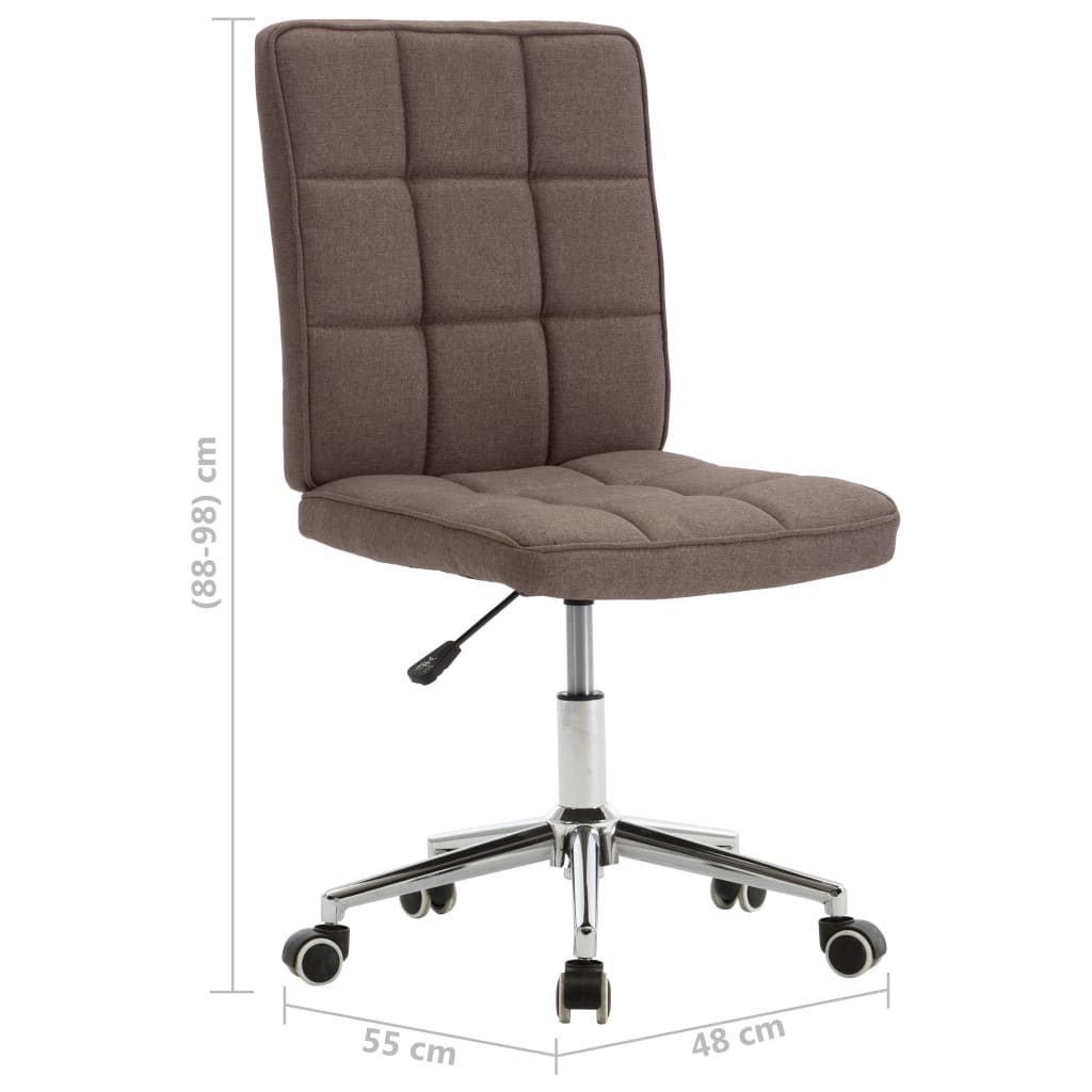 vidaXL Eetkamerstoel stof taupe