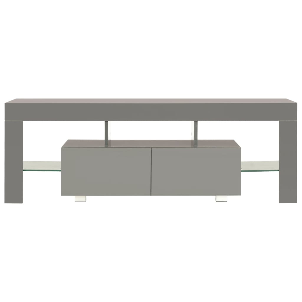 vidaXL Tv-meubel met LED-verlichting 130x35x45 cm hoogglans grijs