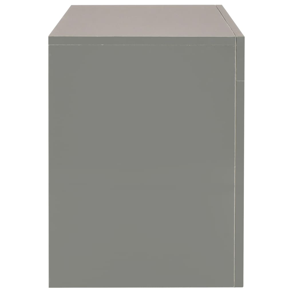 vidaXL Tv-meubel met LED-verlichting 130x35x45 cm hoogglans grijs