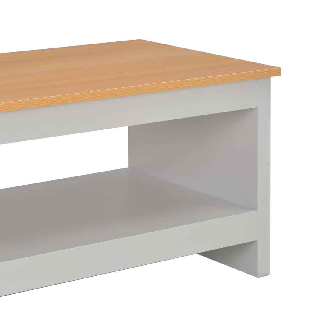 vidaXL Salontafel 105x47x42 cm grijs
