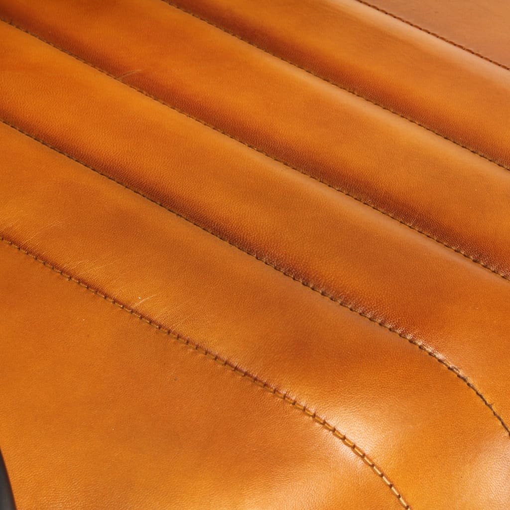 vidaXL Eetkamerstoelen 2 st echt leer bruin tan