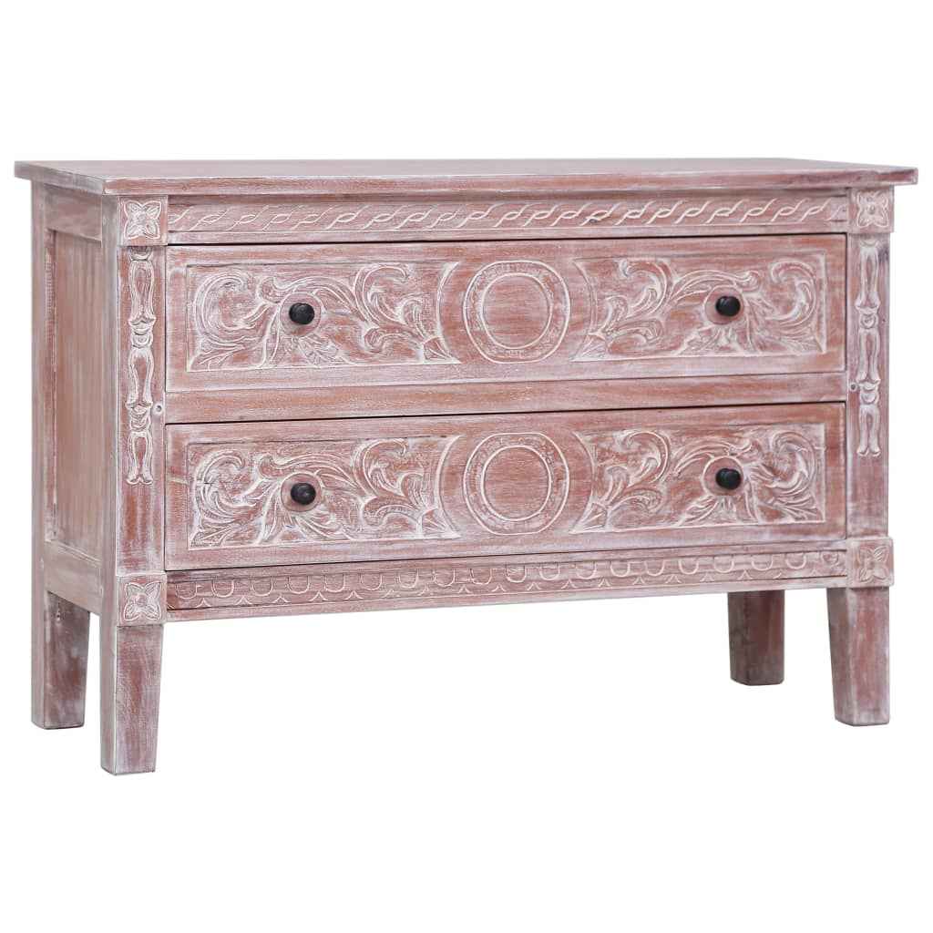 vidaXL Dressoir met 2 lades 90x30x60 cm massief mahoniehout