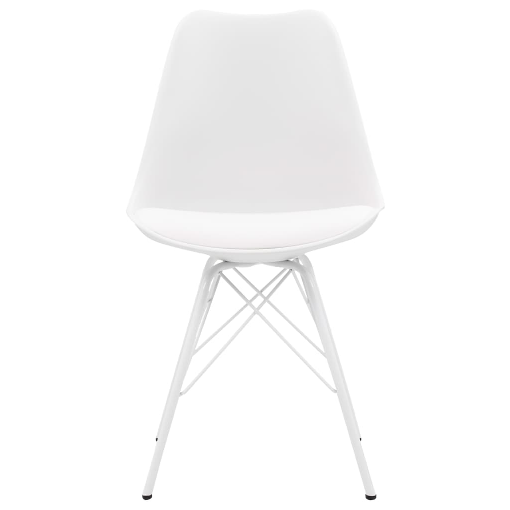 vidaXL Eetkamerstoelen 4 st kunstleer wit