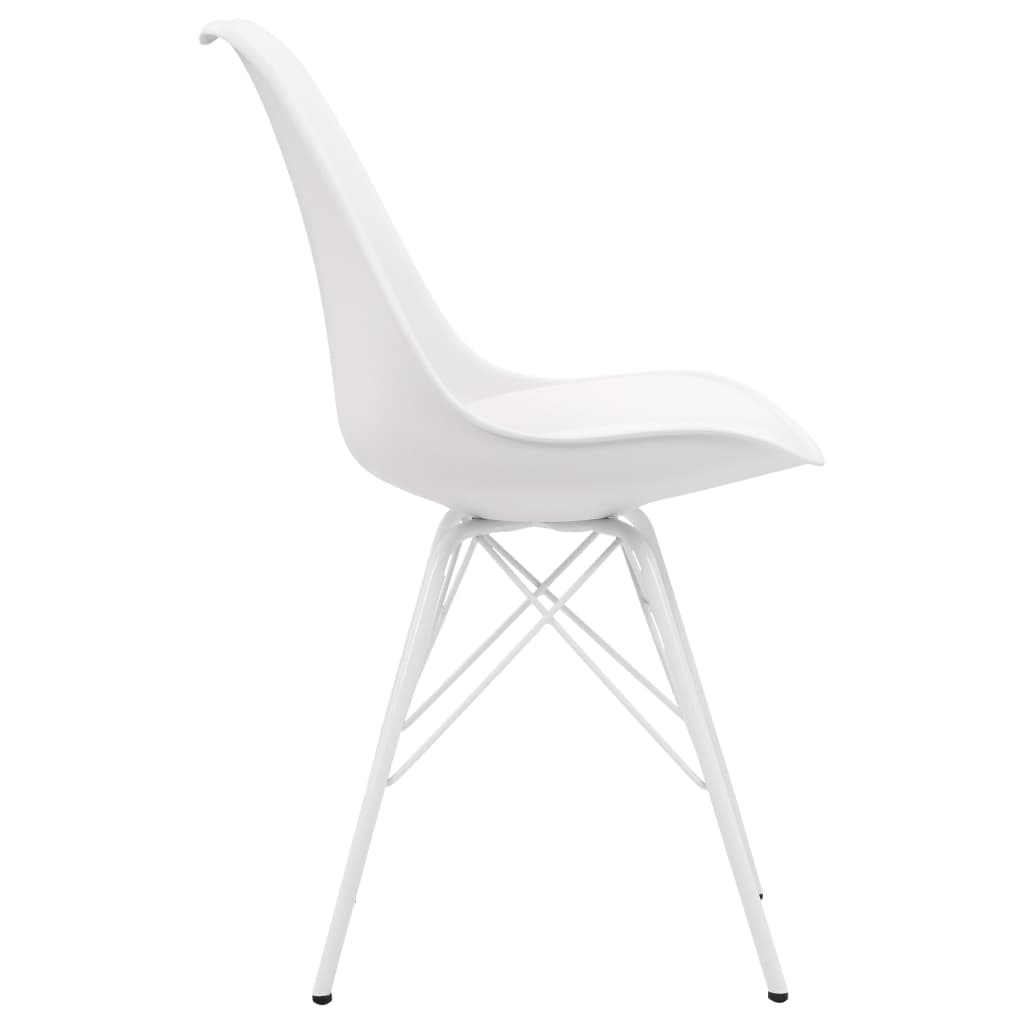vidaXL Eetkamerstoelen 4 st kunstleer wit